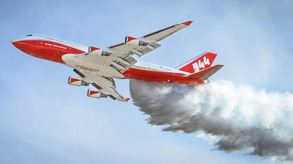 Boeing 747 supertanker plane