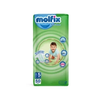 Molfix size 5 diapers, pack of 50 pieces