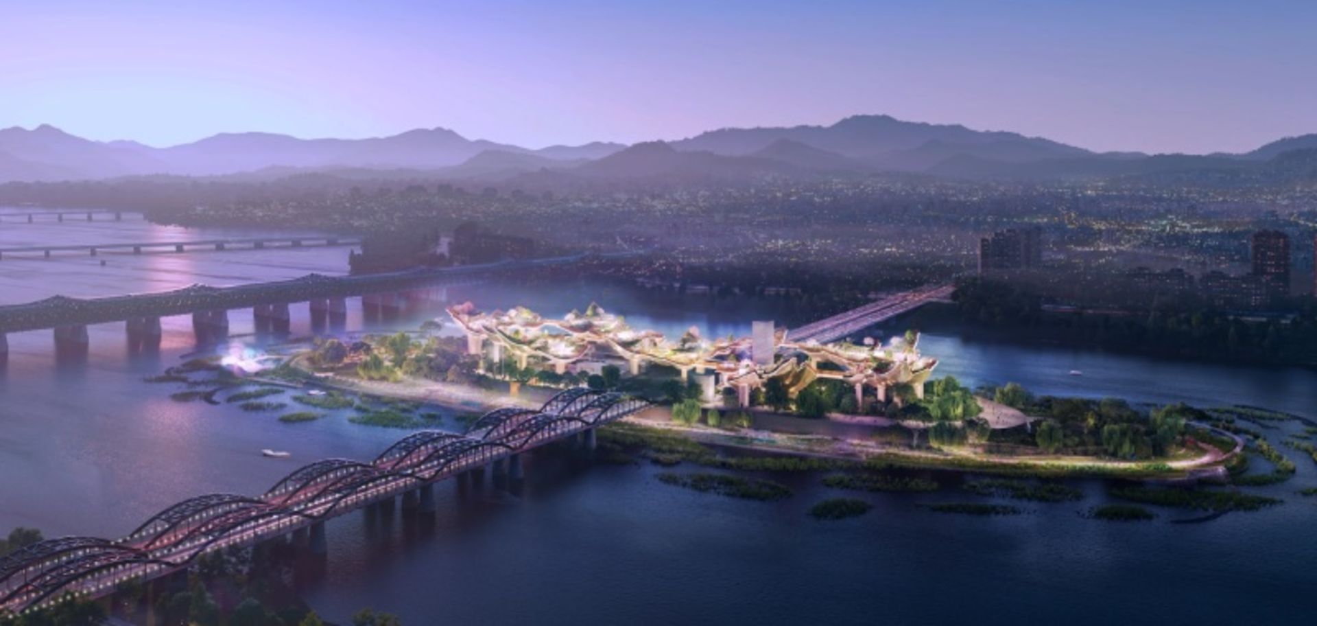 Lighting simulation of South Korea's Soundscape Park