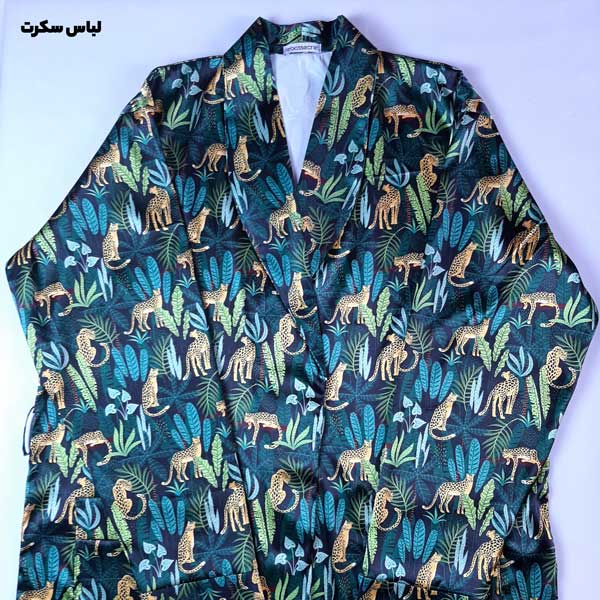 A model of silk satin robes