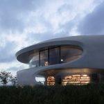 Haiku Hyperscape Library in evening view