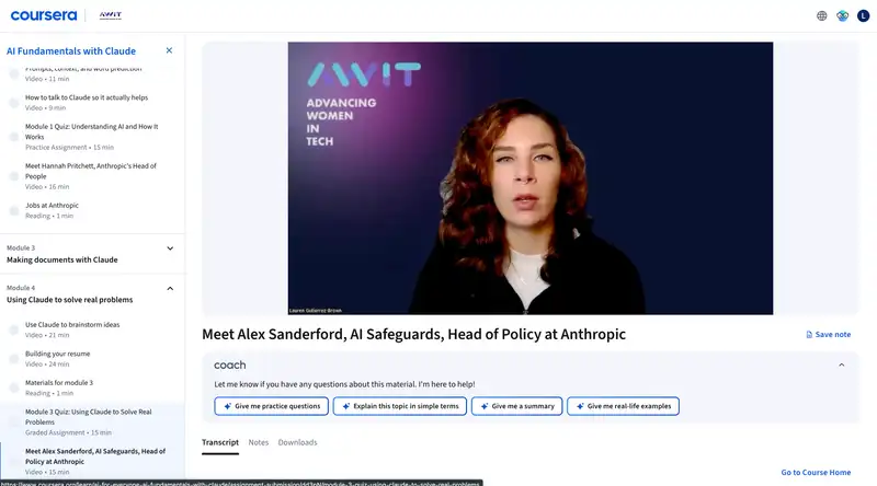 Entropic AI courses on Coursera