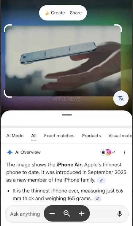 Circle to Search artificial intelligence