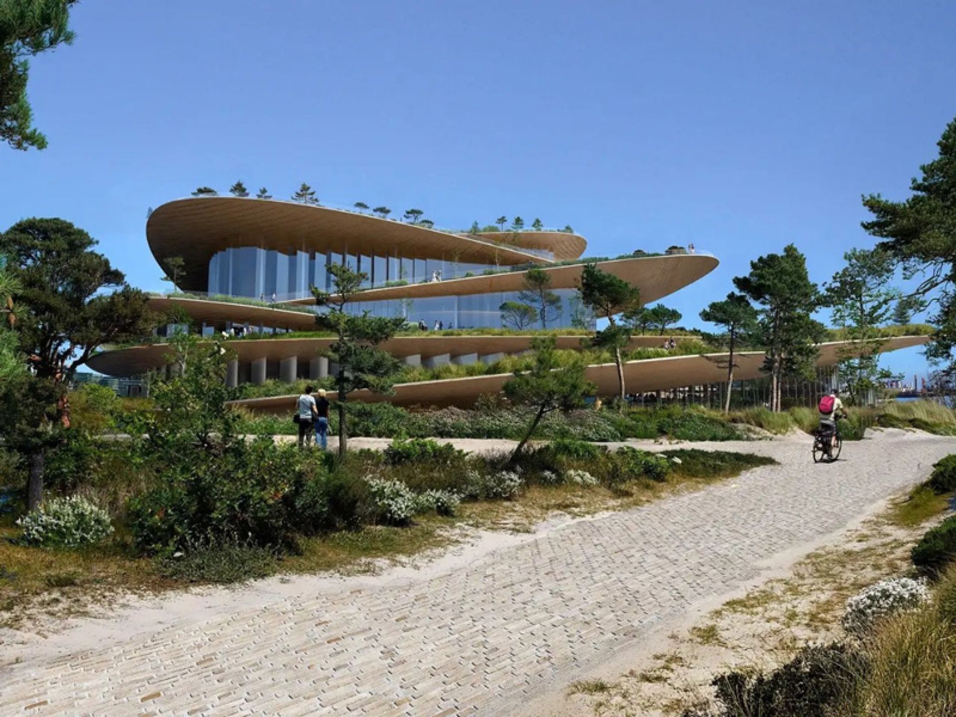 The grounds of the Hamburg New Opera Public Building