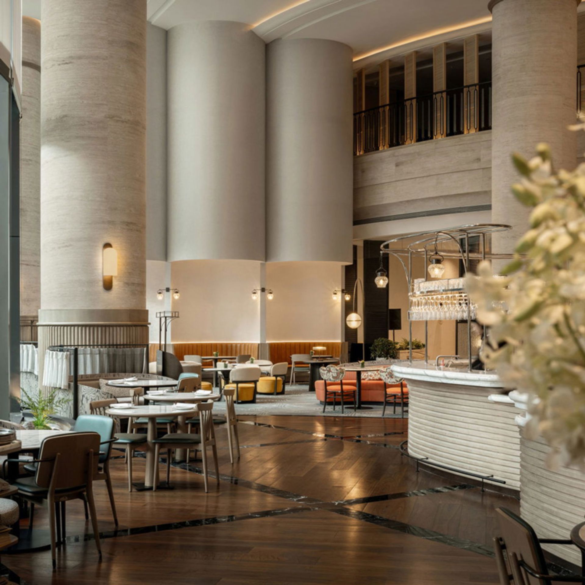 Shanghai Hilton lobby decorations