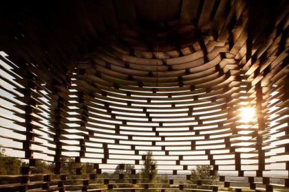 The interior of the Transparent Church of Belgium