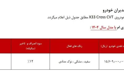 Conditions of sale MVMX 33 Cross