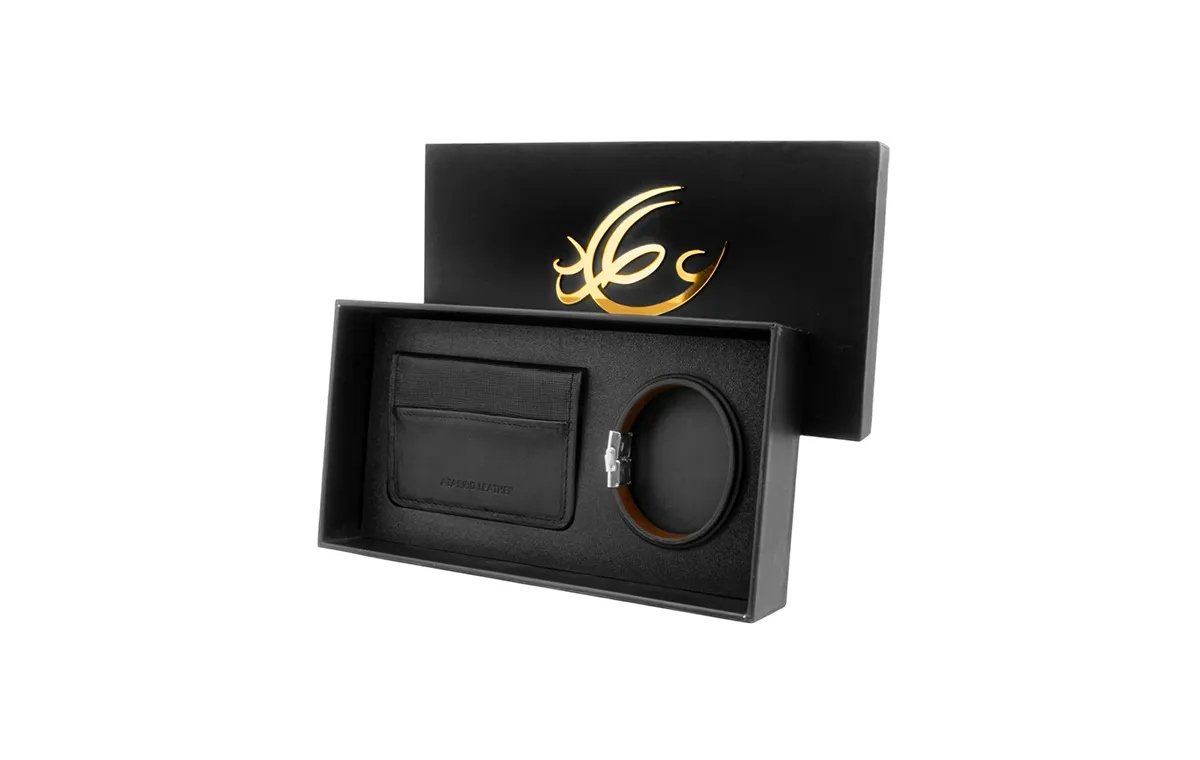 Mercury leather gift set, natural leather model