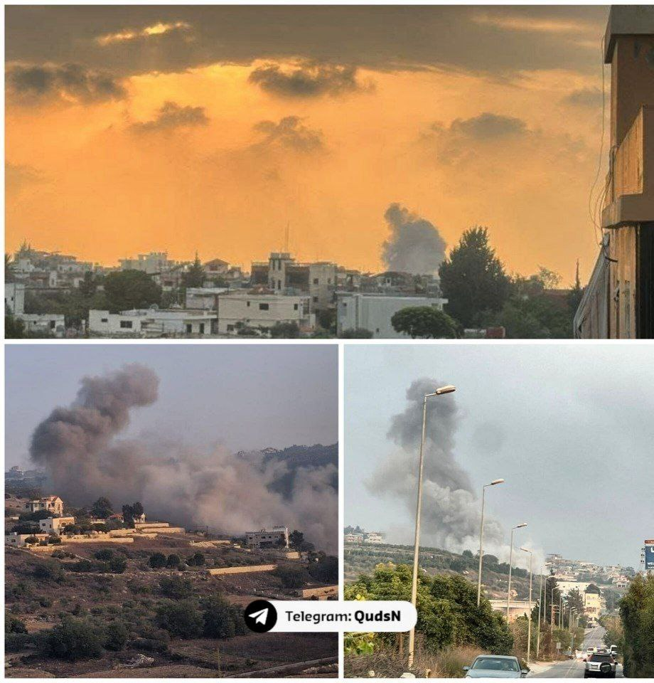 The bombardment of southern Lebanon by Zionist fighters + images