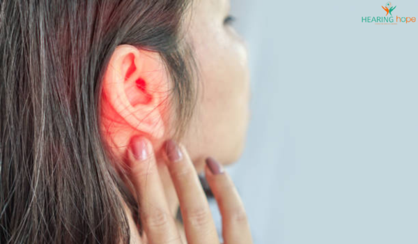 The cause of burning inside the left ear