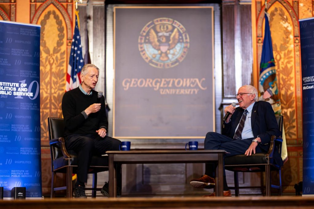 The godfather of artificial intelligence talks with Bernie Sanders