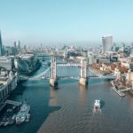 River Thames and surrounding buildings in London