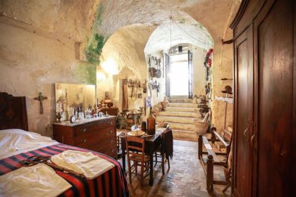 Inside the cave houses of Sassi di Matera, Italy
