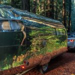 The view of Terra Firma luxury caravan in the forest