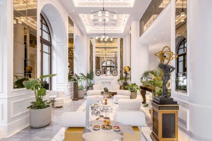 The interior of the Dolly Hotel in Athens, Greece