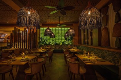 The main hall of the Kaimana restaurant in Dubai