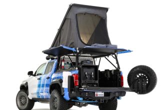 Tacoma concept car from Toyota company with roof tent