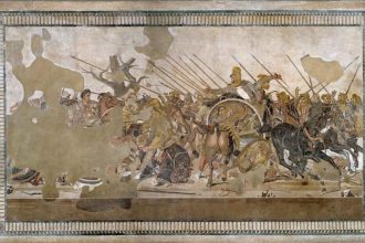 The image of the war between Alexander and the Achaemenid king in the Alexander mosaic of Italy