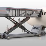 Passengers boarding the plane by X-Free bus