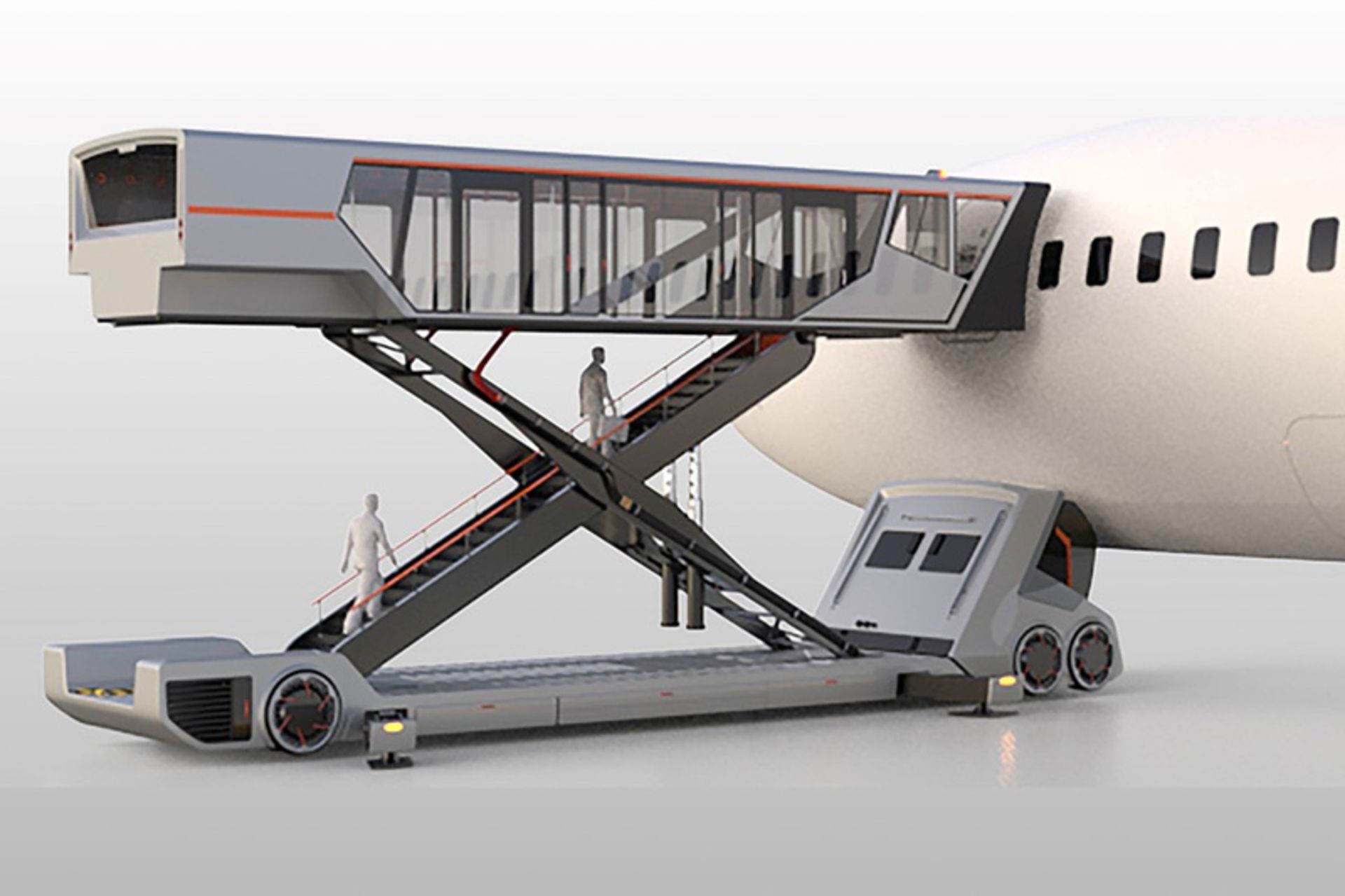 Passengers boarding the plane by X-Free bus