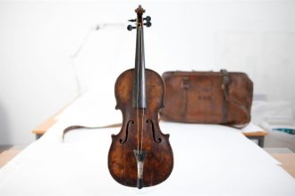 Wallace Hartley's violin recovered from the Titanic