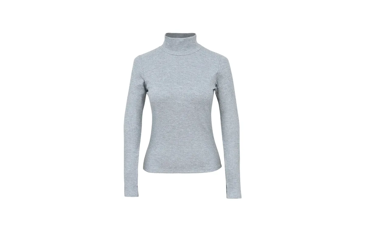 Women's long-sleeve, long-sleeved turtleneck blouse