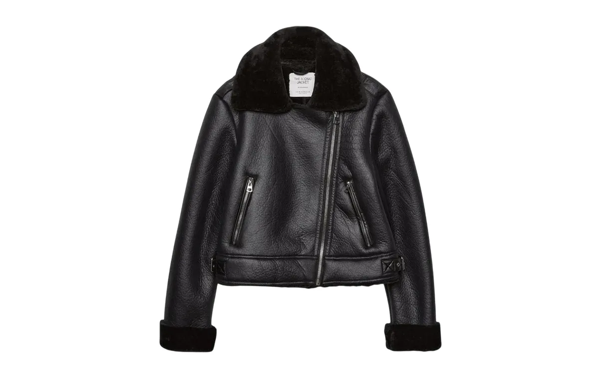 Faux Biker Stradivarius women's leather jacket