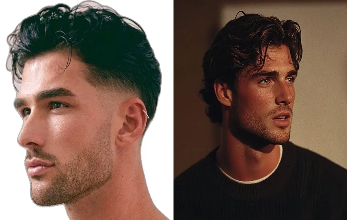Italian wet hairstyle for men