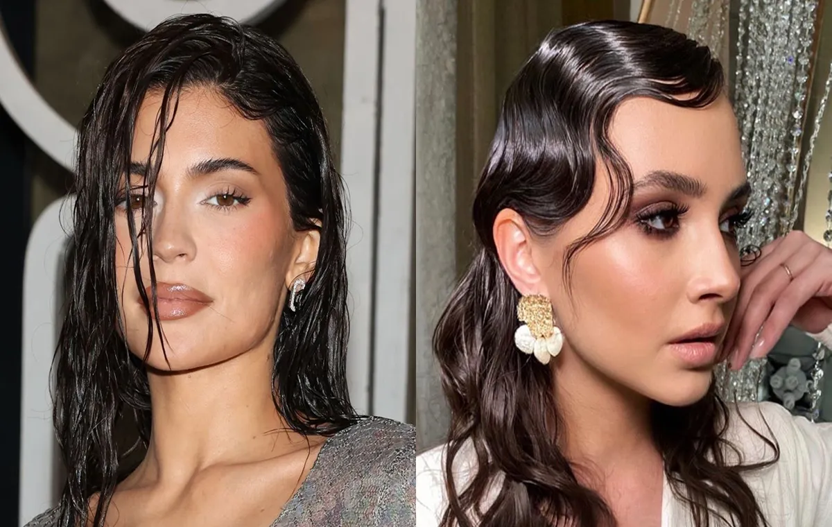 Long wet hairstyle for girls