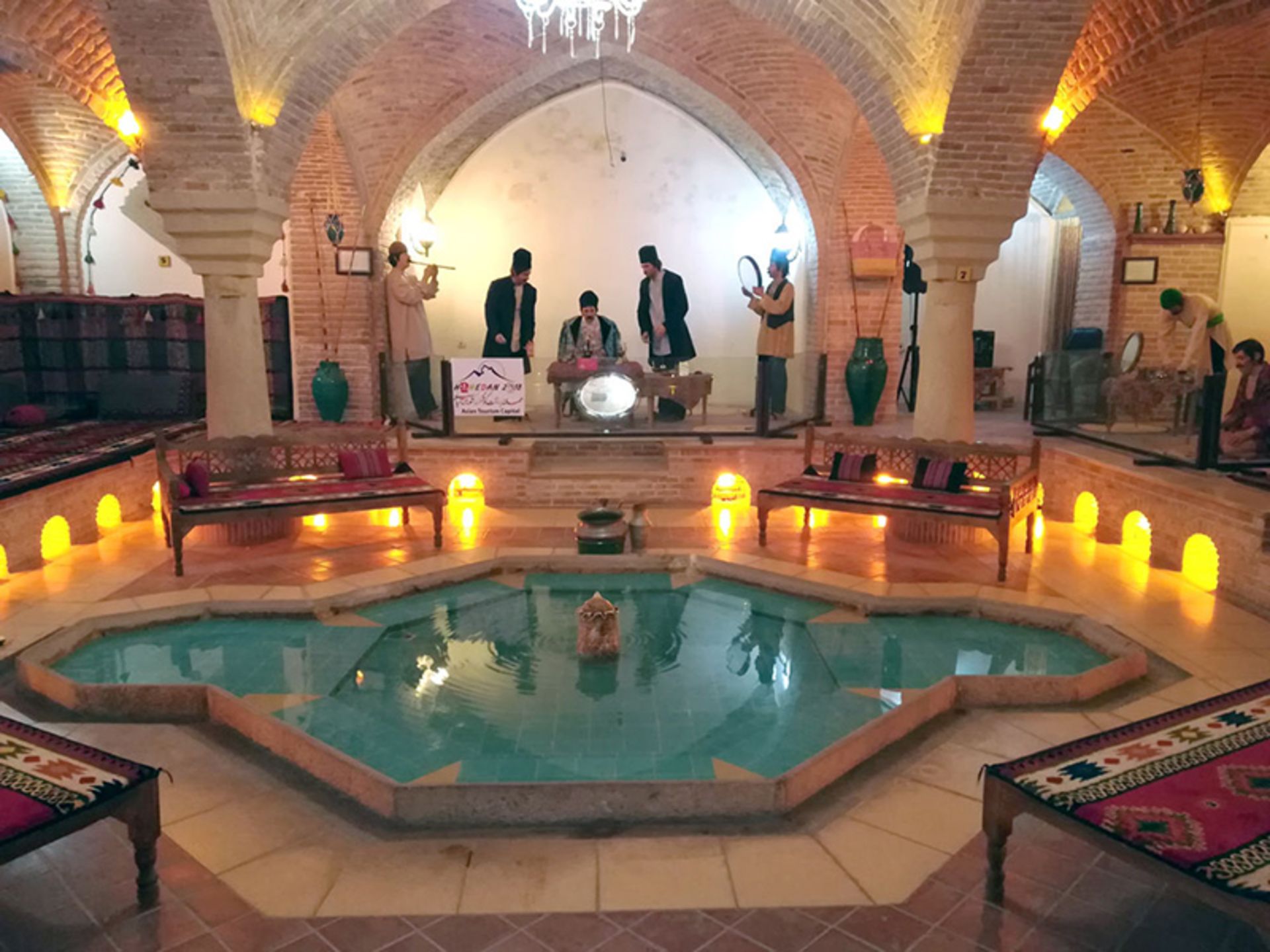The interior of Hamadan Castle historical bath