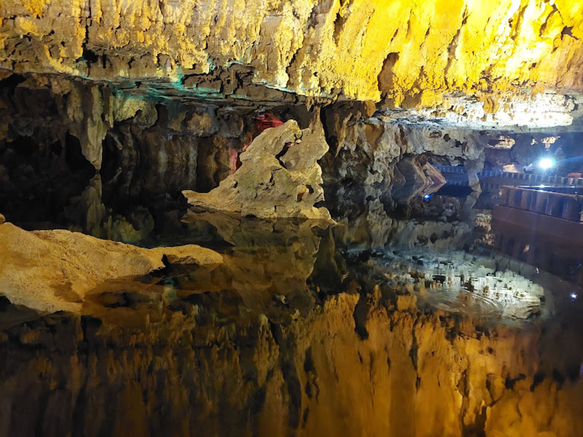 Interior of Ali Sadr Cave 
