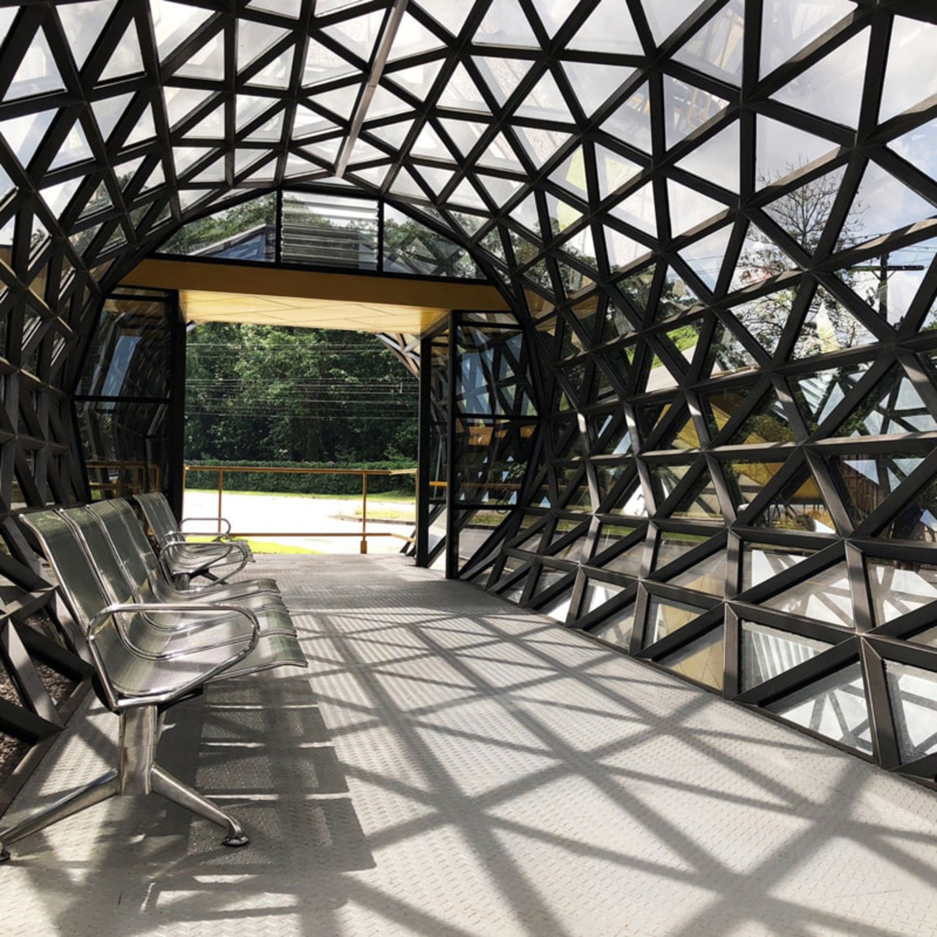 Interior view of Amazon bus station