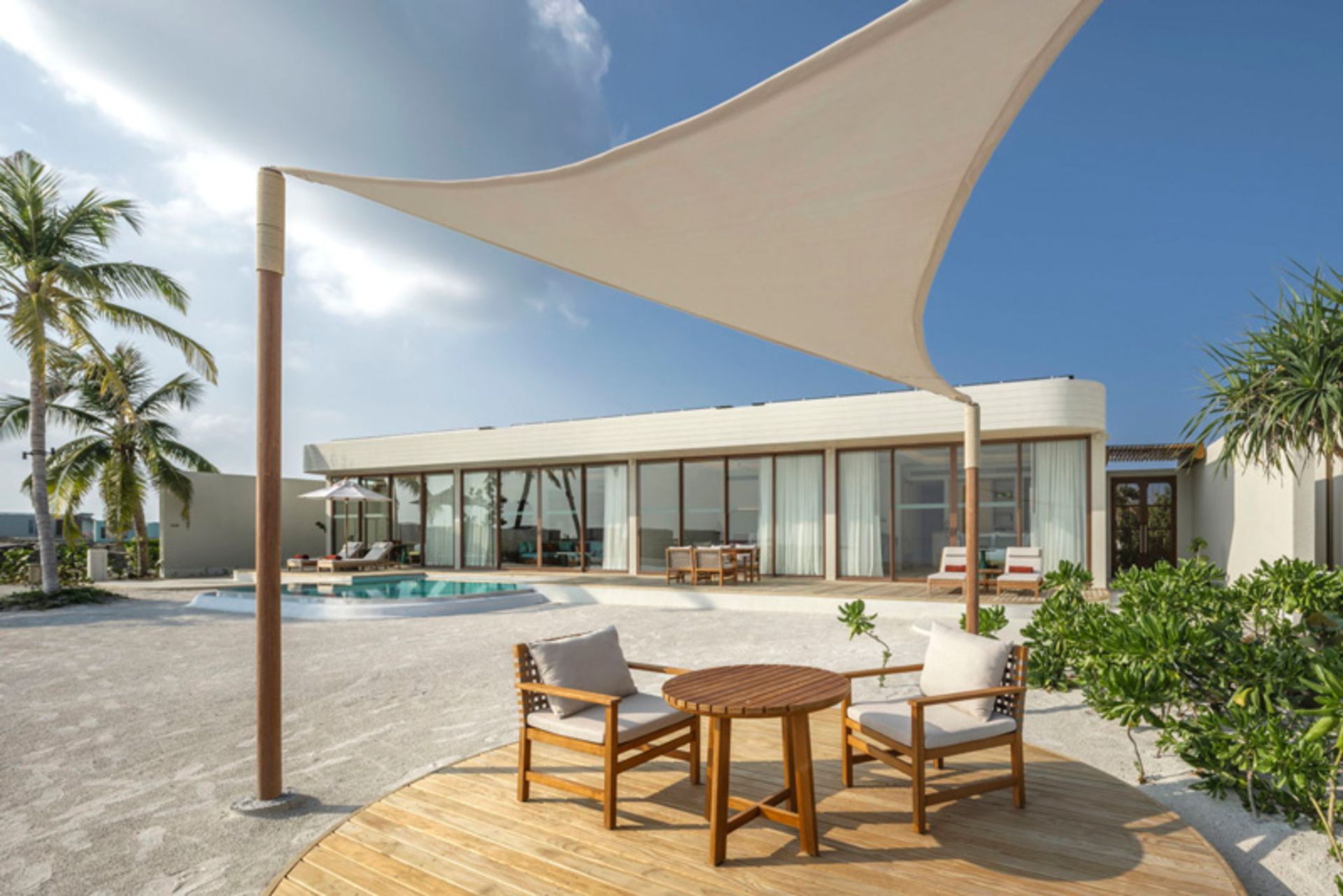 Relaxation area at Sentara Grand Hotel in Maldives