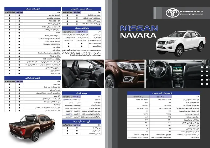 The official catalog of Nissan Navara pickup dukabin