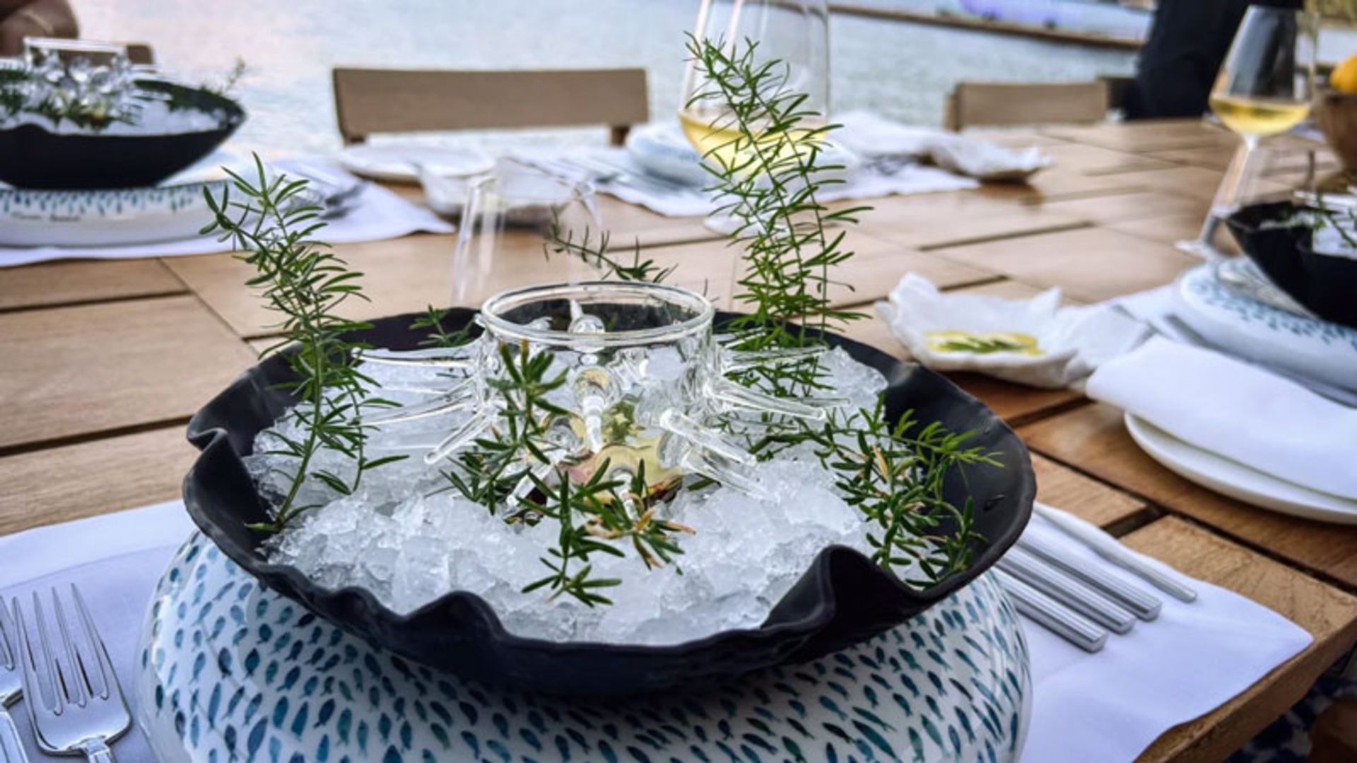 Dining table at Villa Machakizi Bodrum restaurant