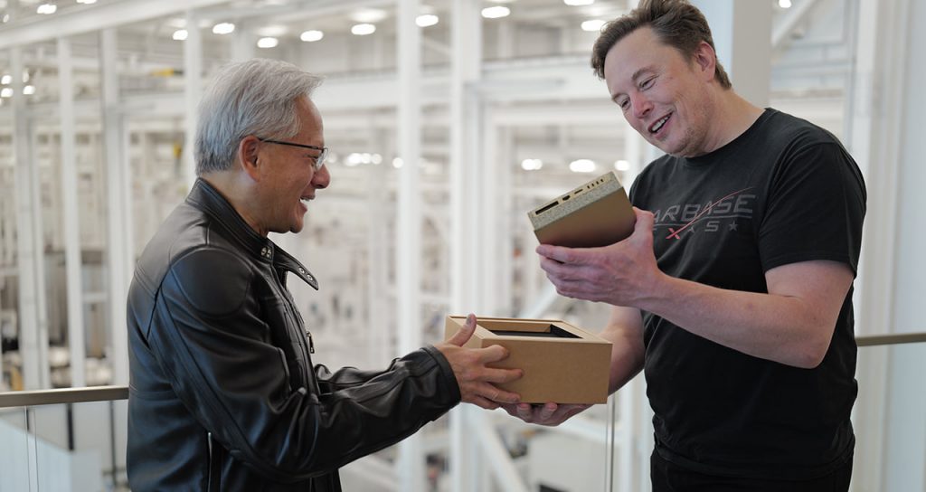 Jensen Huang and Elon Musk
