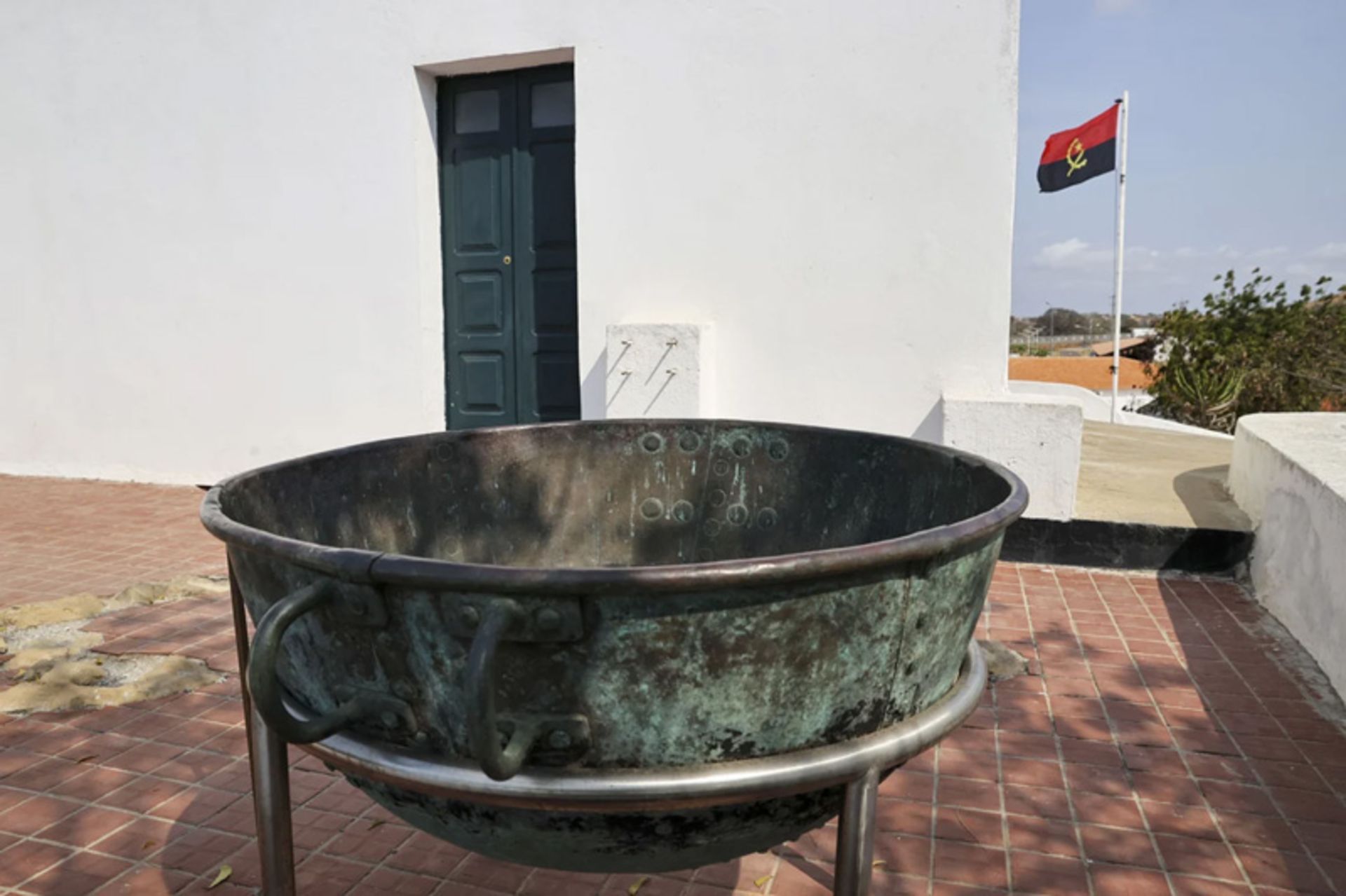 The baptismal font in the Angolan Slavery Museum