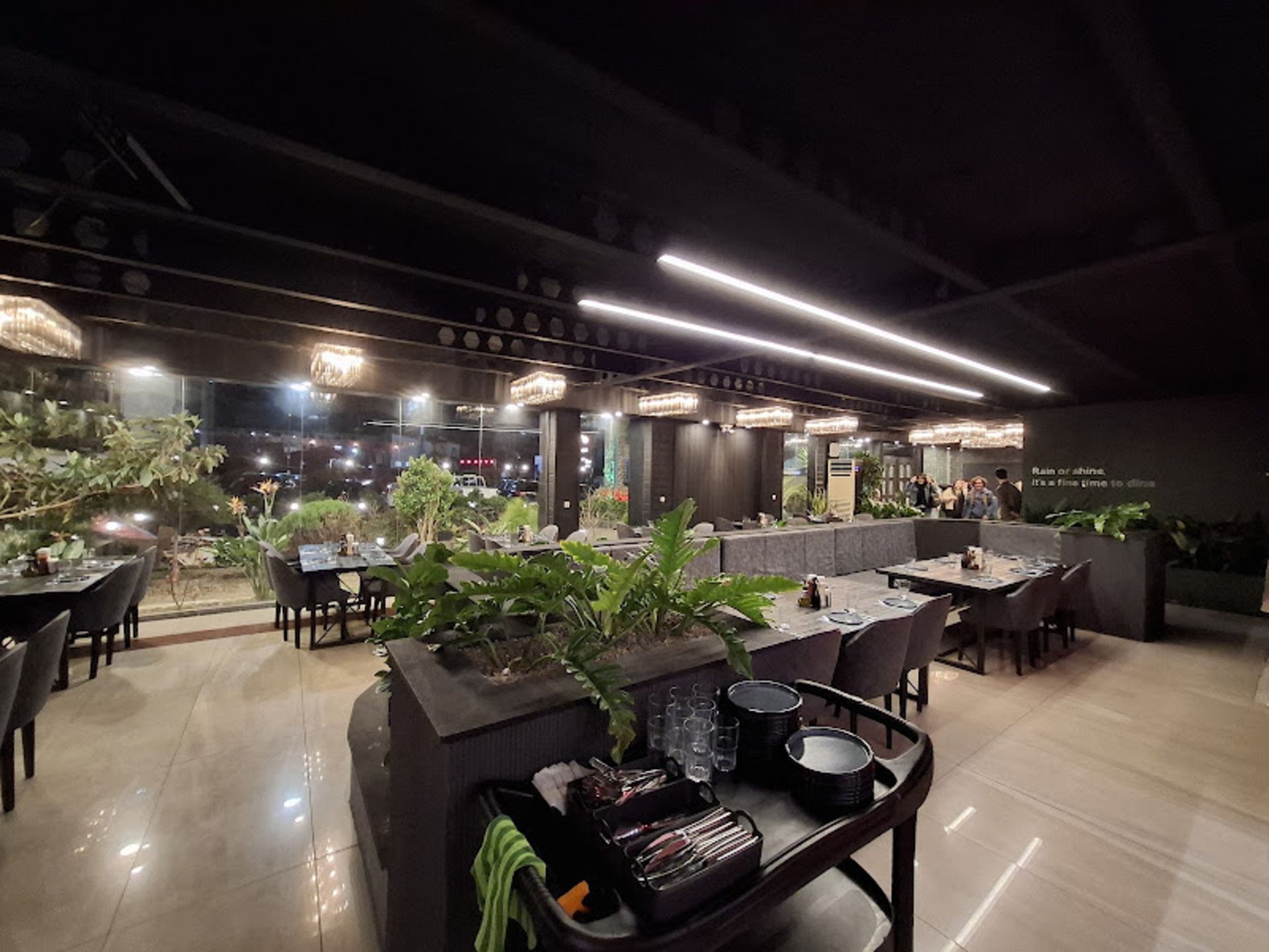 Modern decoration of Renato Tenkaben's Italian restaurant cafe