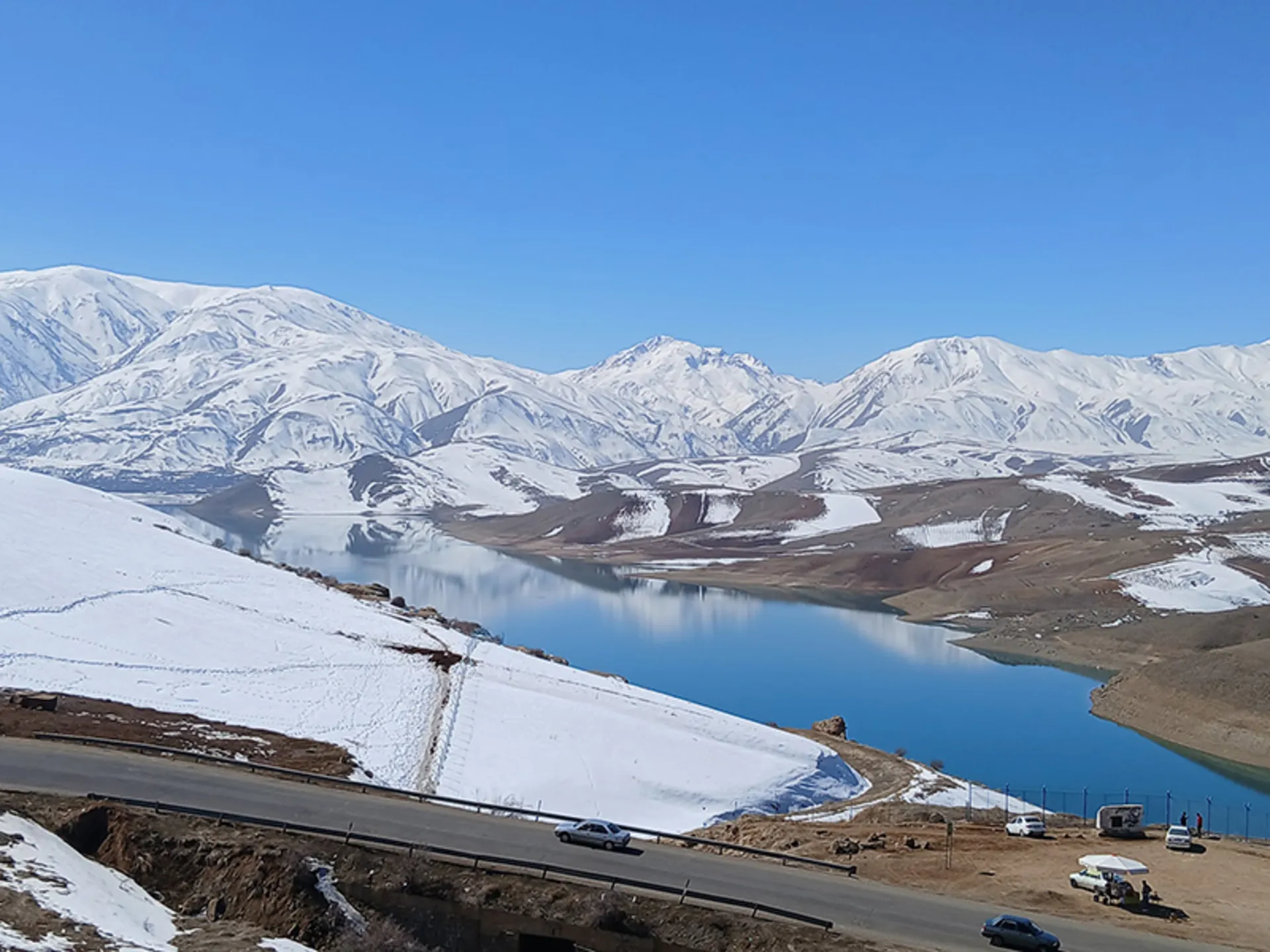 Winter landscape of Urmia Shahrchaai dam