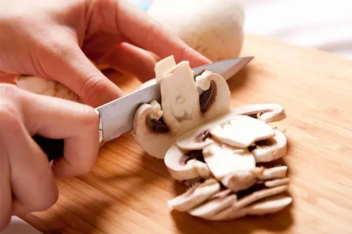 Slice the mushrooms