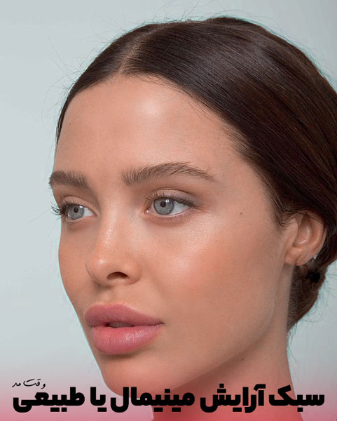 New model of minimal or natural and light make-up style