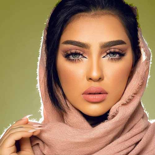 Arabic or Khalji face makeup and make-up model