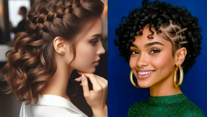 Short curly hairstyles for weddings