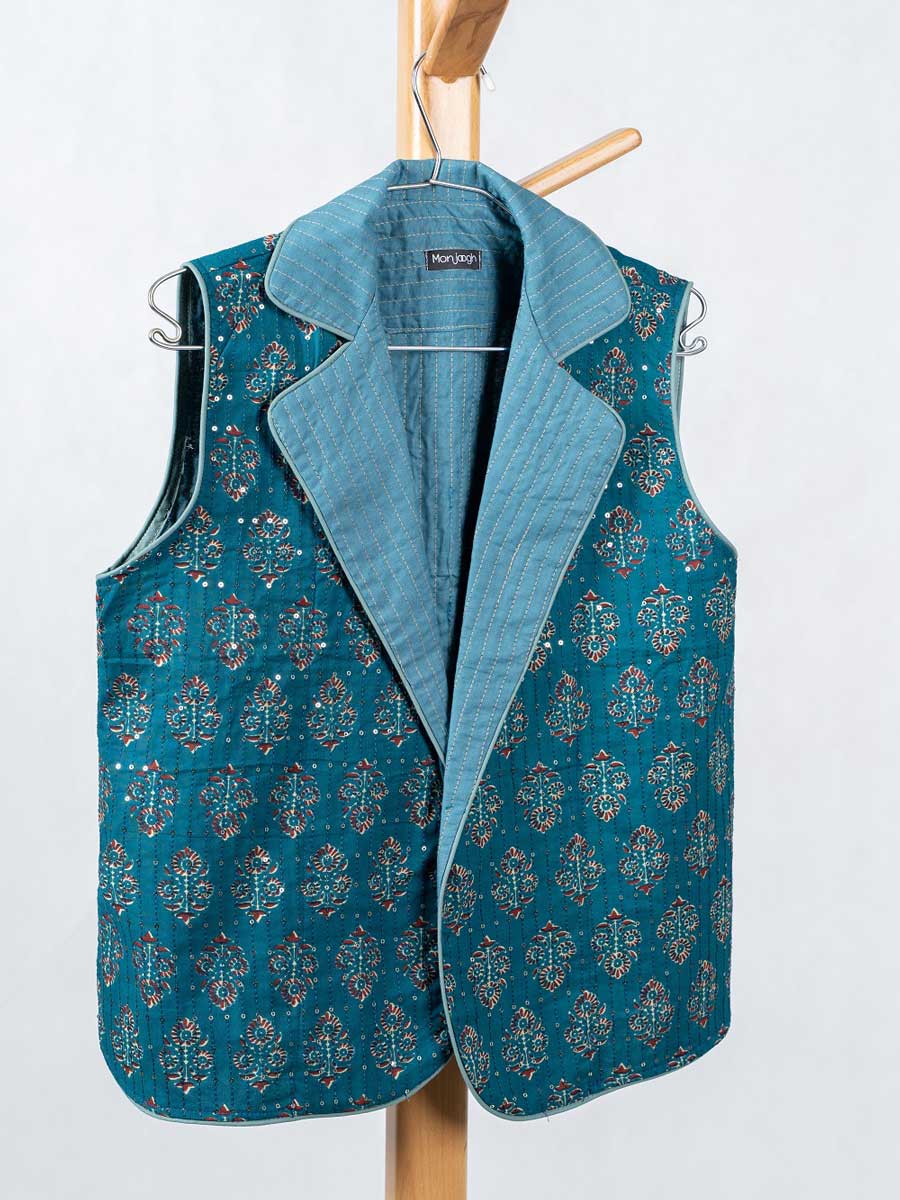 Women's vest in beaded clothing store