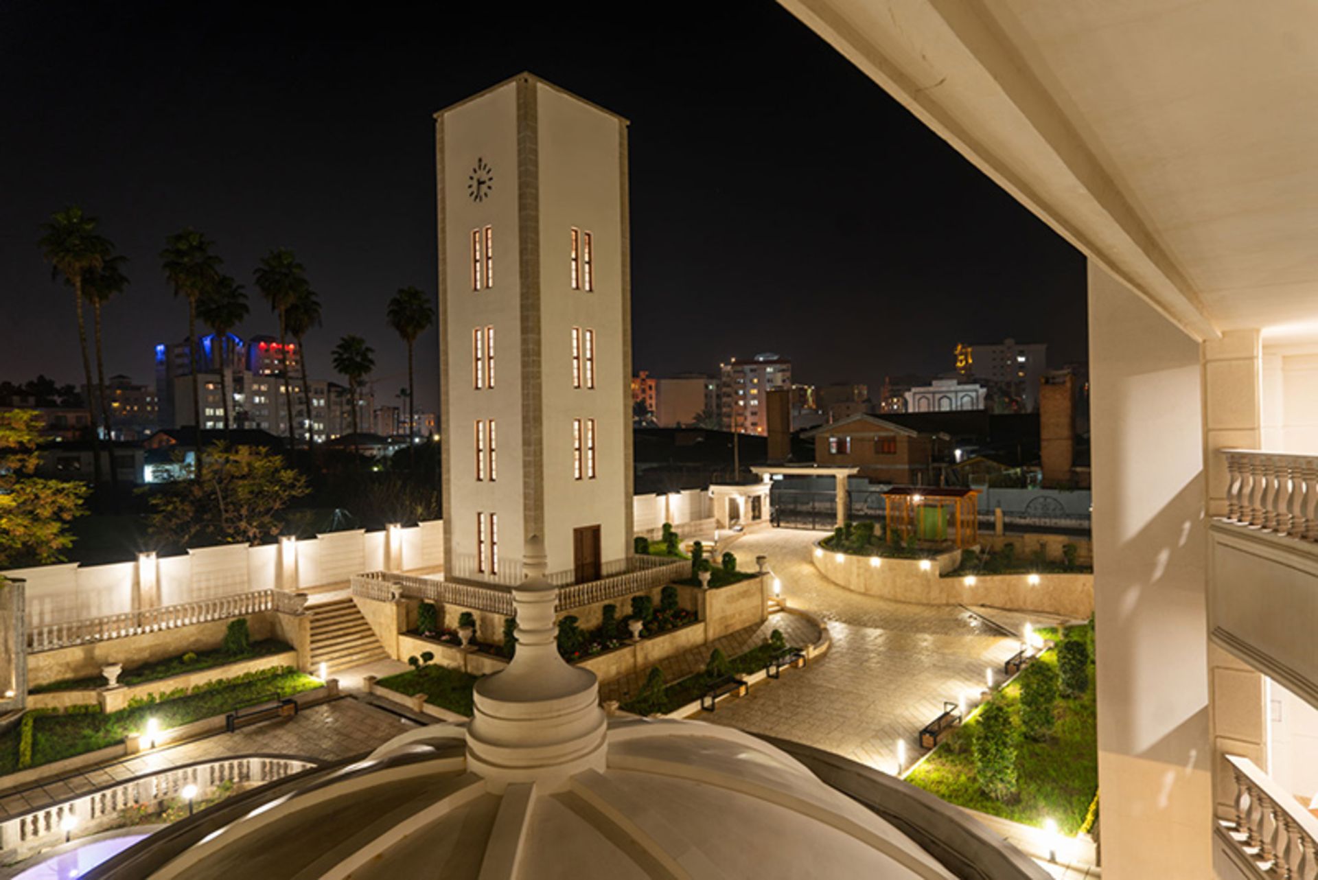 Babolsar Clock Tower in the area of ​​Babolsar Clock Tower Hotel