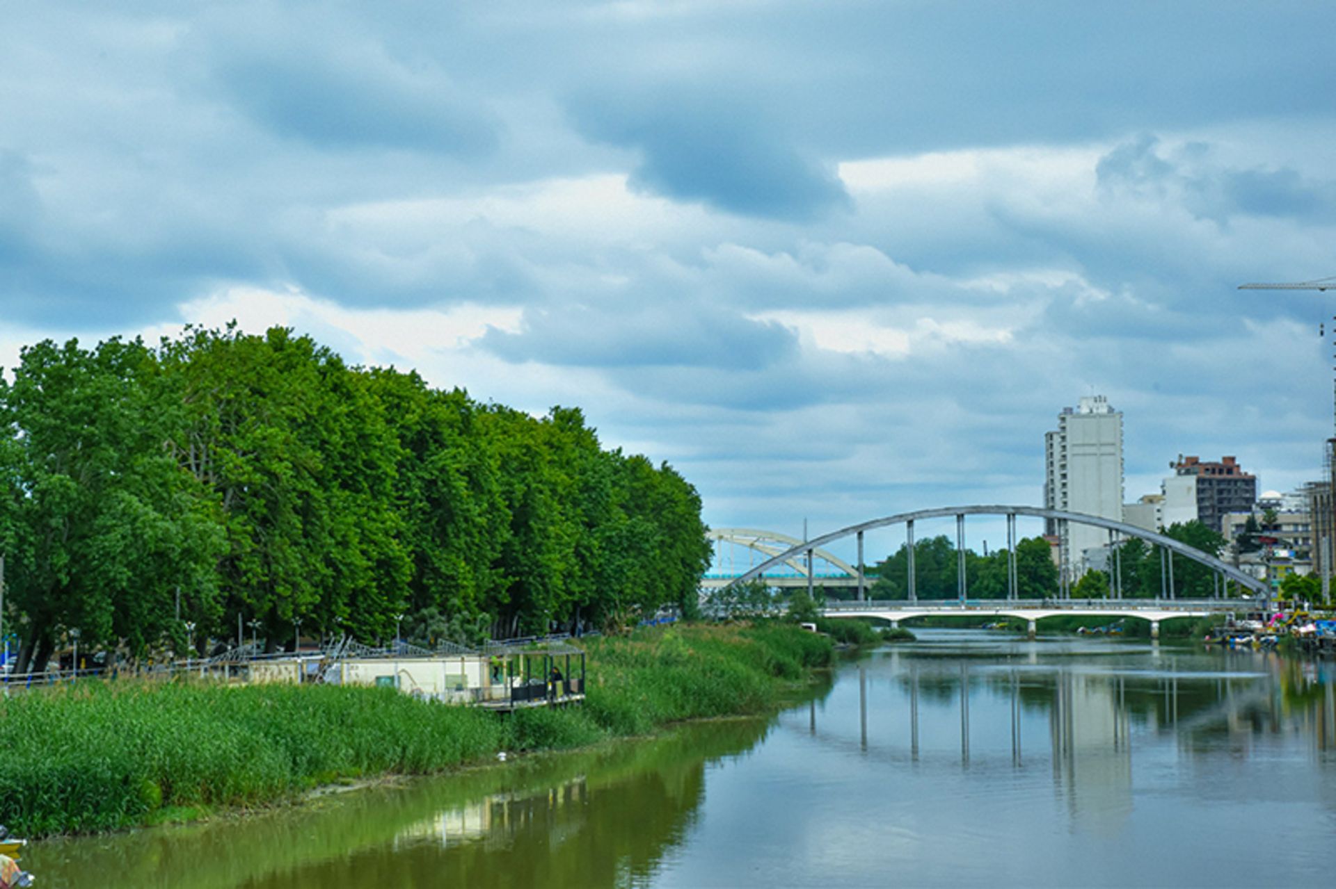 Babolsar suspension bridge on Babolrod river