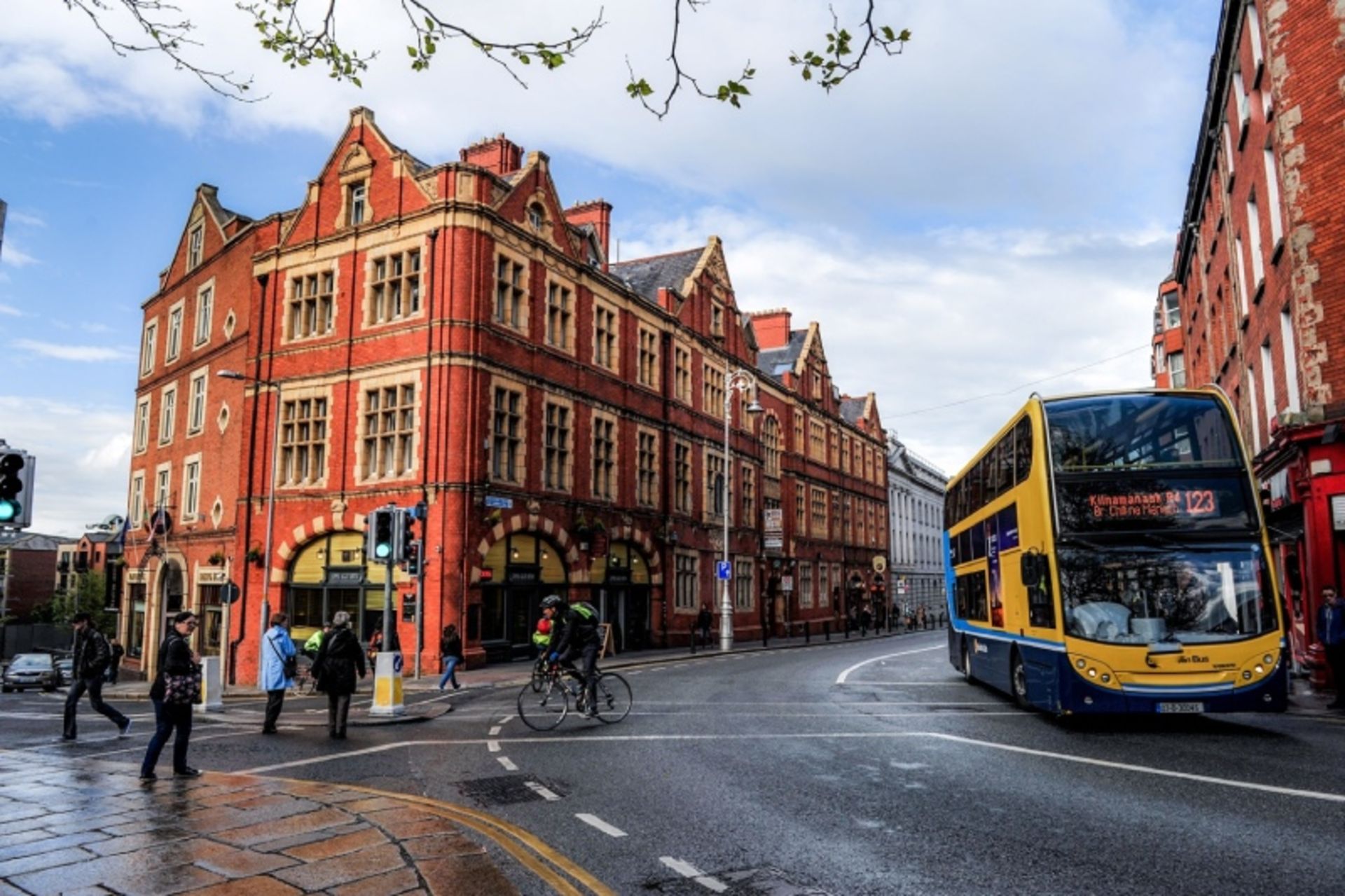 Buses on the streets of Ireland