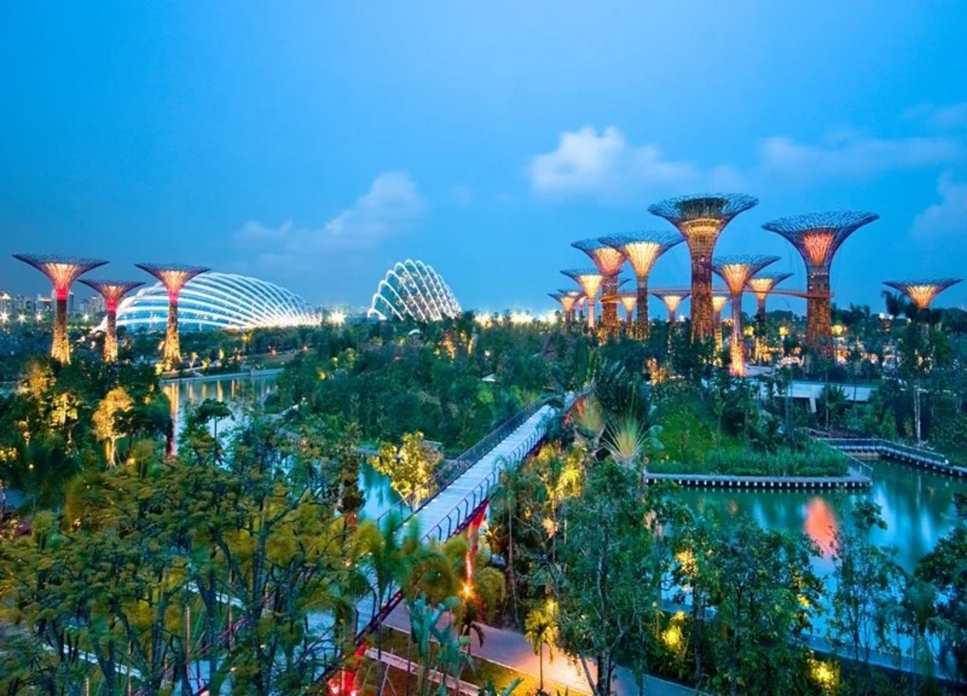 Singapore cityscape in the evening