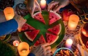 Yalda night watermelon decoration