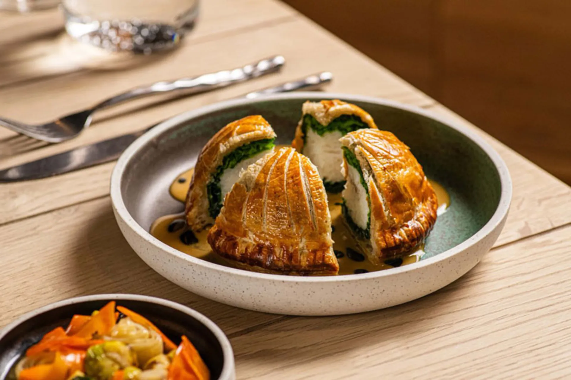 A modern and creative plate of food in one of the top restaurants in Vilnius